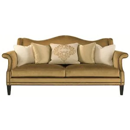Fitzgerald Sofa with Camel Back and Nail Heads